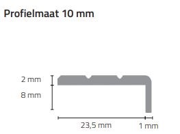 Hofmans at Home Hoeklijnprofiel zelfkl. 10 mm zilver (3m) 69115 Zilver